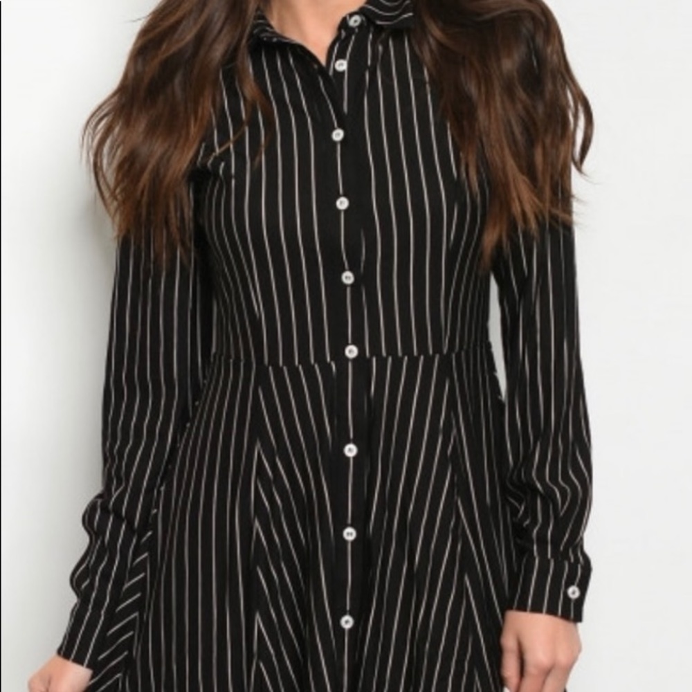 WOMEN'S LONG SLEEVE BUTTON DOWN SHIRT DRESS